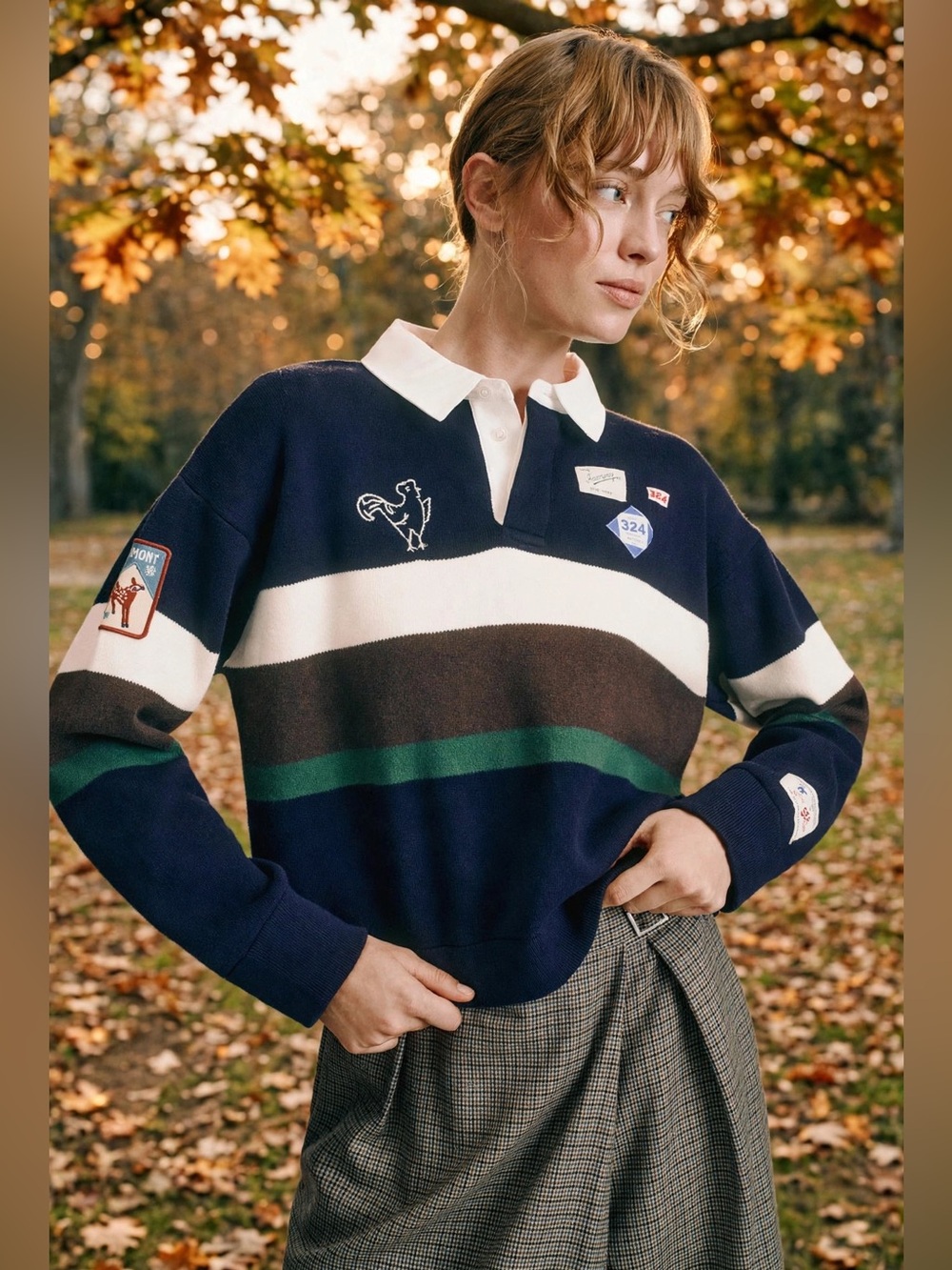 Sea New York Arther Varsity Knit Rugby Shirt
Sz XS.